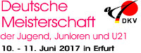 Logo: DKV Deutsche Meisterschaft der Jugend, Junioren und U21, 10.-11. Juni 2017 in Erfurt