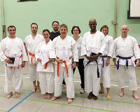 Gruppenfoto: Kyu-Prüfungen Erwachsene, Karate-Dojo Montabaur, November 2018