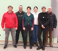 Foto des 2026 neu gewählten Vorstands des Karate-Dojos Montabaur (nicht im Bild: Sportwart)